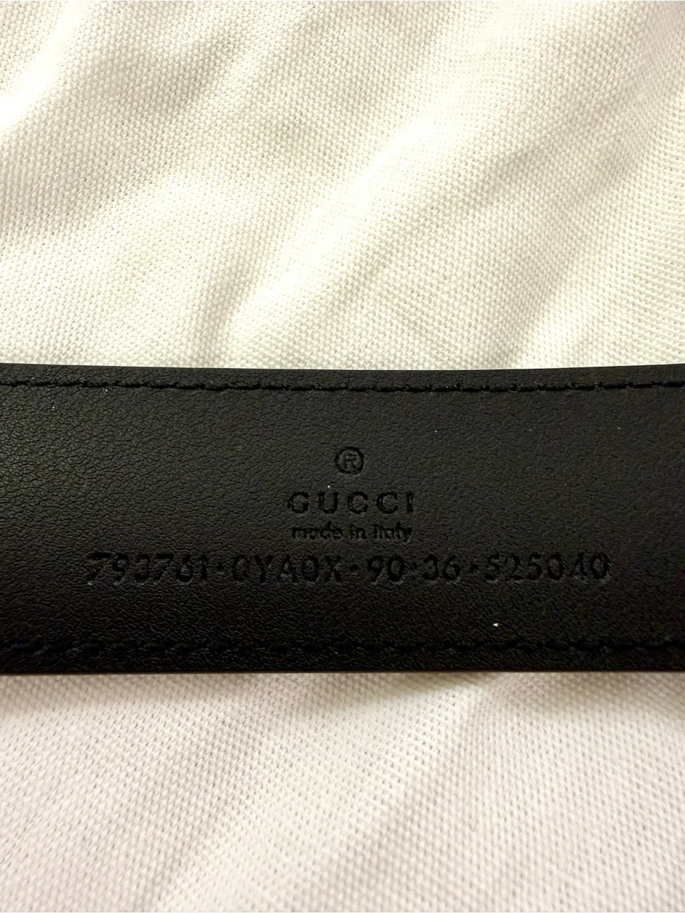 Gucci Logo Engraved Buckle Belt